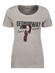 Geographical Norway Koszulka "Jeverything" w kolorze szarym rozmiar: XL. Szare bluzki Geographical Norway, xl, bez wzorów, z bawełny, bez kołnierzyka, bez ramiączek. Za 48.39 zł.