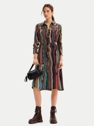 Desigual Sukienka koszulowa Charlotte 24WWVW65 Kolorowy Regular Fit. Sukienki Desigual, s, bez wzorów, z wiskozy, bez kołnierzyka, bez ramiączek, koszulowe. Za 319.99 zł.