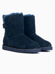 Gooce Skórzane botki zimowe "Colorado" w kolorze granatowym rozmiar: 37. Niebieskie botki Gooce, na zimę, bez wzorów, ze skóry, bez obcasa, bez zapięcia. Za 268.95 zł.