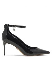 Nine West Szpilki SJ1489 Czarny. Czarne szpilki Nine West, bez wzorów, ze skóry, bez obcasa, na szpilce, bez zapięcia. Za 184.99 zł.