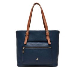 Torebka Beverly Hills Polo Club. Niebieskie shopper Beverly Hills Polo Club, bez wzorów, bez dodatków. Za 249.99 zł.