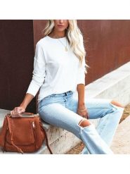 Milan Kiss Koszulka w kolorze białym rozmiar: L. Białe bluzki Milan Kiss, l, bez wzorów, bez kołnierzyka, bez ramiączek. Za 132.05 zł.