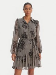 Morgan Sukienka koszulowa 261-ROUTY.F Czarny Regular Fit. Czarne sukienki Morgan, bez wzorów, z syntetyku, bez kołnierzyka, bez ramiączek, koszulowe. Za 429.99 zł.