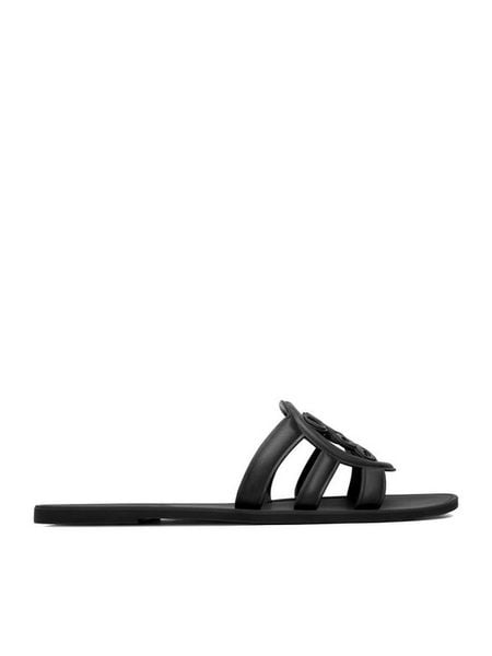 Nine West Klapki CEO-CT1120 Czarny. Czarne klapki Nine West, bez wzorów, z materiału, bez obcasa. Za 89.99 zł.