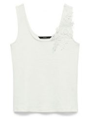 Vero Moda Top w kolorze białym rozmiar: S. Białe topy Vero Moda, s, bez wzorów, z bawełny, bez kołnierzyka, bez ramiączek. Za 71.89 zł.
