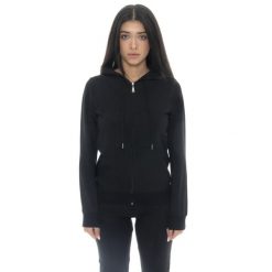 Bluza z bawełna z kaptur na co dzień na siłownię. Czarne bluzy LEONE 1947 APPAREL, bez wzorów, z bawełny, bez kaptura. W wyprzedaży za 134.57 zł.