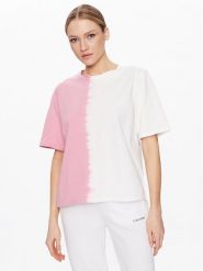 United Colors Of Benetton T-Shirt 3DYBD103F Różowy Relaxed Fit. Czerwone t-shirty United Colors of Benetton, xs, bez wzorów, z bawełny, bez kołnierzyka, bez ramiączek. Za 179.99 zł.