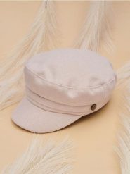 Czapka bosmanka - beżowy. Brązowe czapki Sinsay, bez wzorów. Za 19.99 zł.