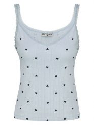 Sublevel Top w kolorze błękitnym rozmiar: XS. Niebieskie topy Sublevel, xs, bez wzorów, z bawełny, bez kołnierzyka, bez ramiączek. Za 39.99 zł.