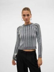 Vero Moda Sweter w kolorze szarym rozmiar: XL. Szare swetry Vero Moda, xl, bez wzorów, bez ramiączek. Za 74.95 zł.