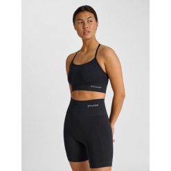Damski bezszwowy biustonosz sportowy Hummel Tiffy. Czarne bielizna sportowa Hummel, xl, bez wzorów. Za 150.00 zł.