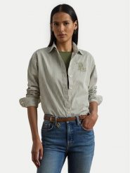LAUREN RALPH LAUREN Koszula 200963670001 Zielony Relaxed Fit. Zielone koszule Lauren Ralph Lauren, m, bez wzorów, z bawełny, bez kołnierzyka, bez ramiączek. Za 559.99 zł.