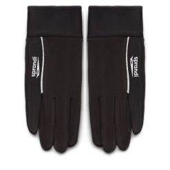 Rękawiczki Damskie Sprandi. Czarne rękawiczki Sprandi, bez wzorów, z dzianiny. Za 49.99 zł.