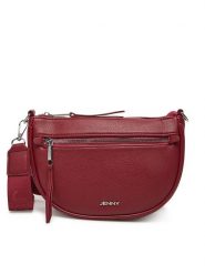 JENNY Torebka C-JNY-M-002-08 Bordowy. Czerwone listonoszki Jenny, bez wzorów, z materiału, bez dodatków. Za 129.99 zł.