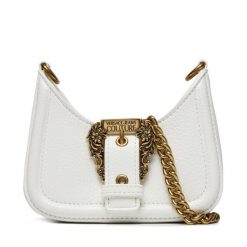 Torebka Versace Jeans Couture. Białe torebki klasyczne Versace Jeans Couture, bez wzorów, z jeansu, bez dodatków. Za 699.99 zł.