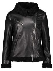 Apple of Eden Skórzana kurtka w kolorze czarnym rozmiar: 42. Czarne kurtki Apple of Eden, bez wzorów, ze skóry, bez kaptura. Za 501.57 zł.