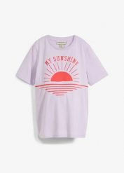 T-shirt 2 w 1 na okres ciązy i do karmienia z bawełny organicznej. Fioletowe t-shirty bonprix, bez wzorów, z bawełny, bez kołnierzyka, bez ramiączek. Za 69.99 zł.