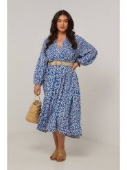 Curvy Lady Sukienka w kolorze niebieskim rozmiar: 40/42. Niebieskie sukienki Curvy Lady, na co dzień, bez wzorów, klasyczne, bez kołnierzyka, bez ramiączek, maxi, proste. Za 131.74 zł.