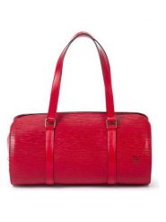 Louis Vuitton Skórzana torebka "Soufflot" w kolorze czerwonym - 30 x 14,5 x 13,5 cm rozmiar: onesize. Czerwone torby na ramię Louis Vuitton, bez wzorów, z materiału, na ramię, bez dodatków. Za 3,088.99 zł.