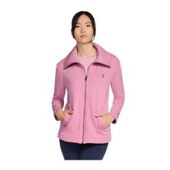 Bluza damska Skechers różowa GOSNUGGLE TUNIC FZ JACKET JA214-ROS. Czerwone bluzy Skechers, bez wzorów, bez kaptura. Za 229.99 zł.