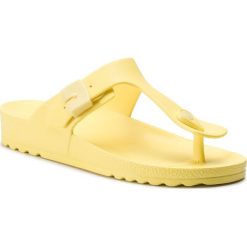 Japonki SCHOLL - Bahia Flip-Flop F27454 1174 390 Yellow. Żółte klapki Scholl, bez wzorów, z gumy, bez obcasa. W wyprzedaży za 99.00 zł.