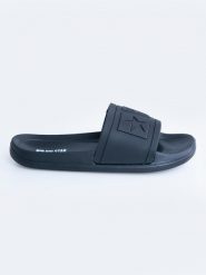 Klapki damskie plażowe czarne DD274A271 901. Czarne klapki Big Star, bez wzorów, bez obcasa. Za 89.99 zł.