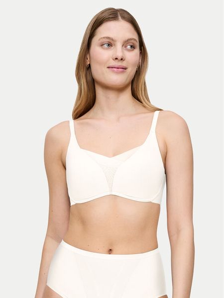 Triumph Biustonosz bezfiszbinowy Shape Smart 10209594 Kremowy. Białe biustonosze Triumph, bez wzorów, z syntetyku. Za 224.99 zł.
