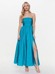 Marella Sukienka wieczorowa Cachi 2332210532 Turkusowy Slim Fit. Niebieskie sukienki Marella, bez wzorów, z syntetyku, wizytowe, bez kołnierzyka, bez ramiączek. Za 2,439.00 zł.