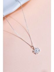 Heliophilia Srebrny naszyjnik z zawieszką - dł. 42 cm rozmiar: onesize. Szare naszyjniki Heliophilia, z cyrkonią, srebrne. Za 43.99 zł.