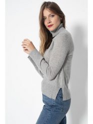 Perfect Cashmere Kaszmirowy golf "Tracy" w kolorze szarym rozmiar: XXL. Szare golfy Perfect Cashmere, xxl, bez wzorów, z kaszmiru, bez ramiączek. Za 377.64 zł.