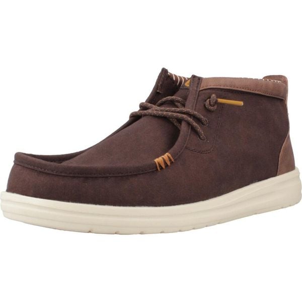 Buty HEY DUDE WALLY MID GRIPR VIN CLAS Brązowy. Brązowe trekkingi Hey Dude, z tkaniny, trekkingowe. Za 298.99 zł.