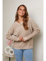 Soft Cashmere Sweter w kolorze beżowym rozmiar: 34/36. Brązowe swetry Soft Cashmere, bez wzorów, bez ramiączek. Za 128.64 zł.
