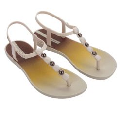 Sandały turystyczne damskie Ipanema Class Colors. Brązowe sandały Ipanema, z aplikacjami, z materiału, eleganckie, bez obcasa, bez zapięcia. Za 77.28 zł.