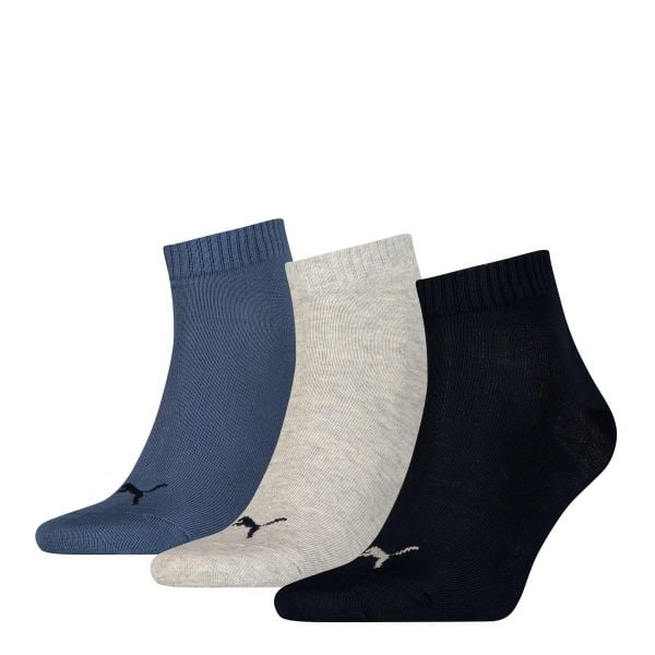 Puma Skarpety Quarter Plain 3-Pack 93858914. Niebieskie skarpety Puma, bez wzorów, z bawełny. Za 46.99 zł.