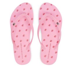 Japonki Tommy Hilfiger. Czerwone klapki TOMMY HILFIGER, bez wzorów, bez obcasa. Za 209.99 zł.