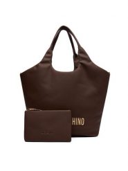 LOVE MOSCHINO Torebka JC4396PP0NKD031A Brązowy. Brązowe shopper Love Moschino, bez wzorów, ze skóry, bez dodatków. Za 1,099.00 zł.