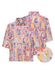 Eight2Nine Koszula w kolorze fioletowo-pomarańczowym rozmiar: L. Różowe koszule Eight2Nine, l, bez wzorów, bez kołnierzyka, bez ramiączek. Za 86.99 zł.