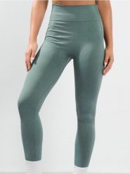 Legginsy sportowe z ozdobnymi przeszyciami - zielony. Zielone legginsy Sinsay, l, bez wzorów. Za 39.99 zł.