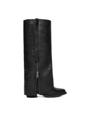 G-Star Raw Kozaki EO-YUKI-25FW65 Czarny. Czarne kozaki G-Star Raw, ze skóry, bez obcasa, na płaskiej podeszwie, bez zapięcia. Za 629.99 zł.