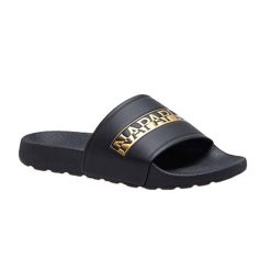 Klapki damskie Napapijri Park. Czarne klapki Napapijri, bez wzorów, bez obcasa. Za 109.99 zł.