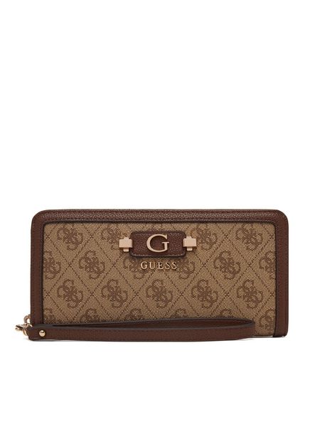 Guess Portfel 183062 Brązowy. Brązowe portfele Guess, z aplikacjami, ze skóry. Za 250.99 zł.