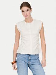 ONLY T-Shirt Marie 15372452 Biały Regular Fit. Białe t-shirty Only, xl, bez wzorów, z bawełny, bez kołnierzyka, bez ramiączek. Za 79.99 zł.