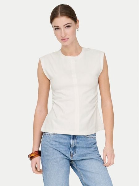 ONLY T-Shirt Marie 15372452 Biały Regular Fit. Białe t-shirty Only, l, bez wzorów, z bawełny, bez kołnierzyka, bez ramiączek. Za 71.99 zł.