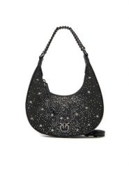 PINKO Torebka Brioche Hobo Mini AI 24-25 PLTT 101433 A20F Czarny. Czarne listonoszki Pinko, bez wzorów, ze skóry, bez dodatków. Za 739.99 zł.