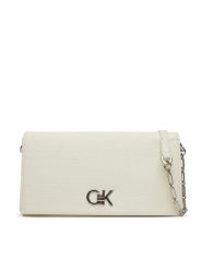 Calvin Klein Torebka Ck Mini Chain Bag_Tex K60K613180 Biały. Białe torebki klasyczne Calvin Klein, bez wzorów, ze skóry, bez dodatków. Za 269.99 zł.