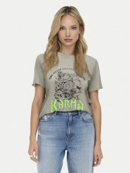 ONLY T-Shirt Lucy 15307412 Szary Regular Fit. Szare t-shirty Only, m, bez wzorów, z bawełny, bez kołnierzyka, bez ramiączek. Za 49.99 zł.