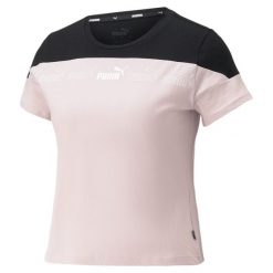 Damska koszulka Around the Block PUMA Rose Quartz Black Pink. Czarne bluzki Puma, l, bez wzorów, sportowe, bez kołnierzyka, bez ramiączek. W wyprzedaży za 69.00 zł.