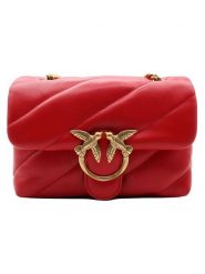 Pinko Skórzana torebka w kolorze czerwonym - 22 x 15 x 10 cm rozmiar: onesize. Czerwone torby na ramię Pinko, bez wzorów, z materiału, na ramię, pikowane, bez dodatków. Za 1,078.74 zł.