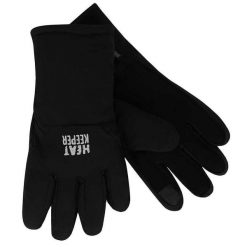 Damskie rękawiczki zimowe softshell. Czarne rękawiczki HEAT KEEPER, bez wzorów, z poliesteru, sportowe. Za 143.29 zł.