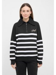 Bench Bluza "Foy" w kolorze czarno-białym rozmiar: 42. Białe bluzy Bench, bez wzorów, bez kaptura. Za 136.13 zł.